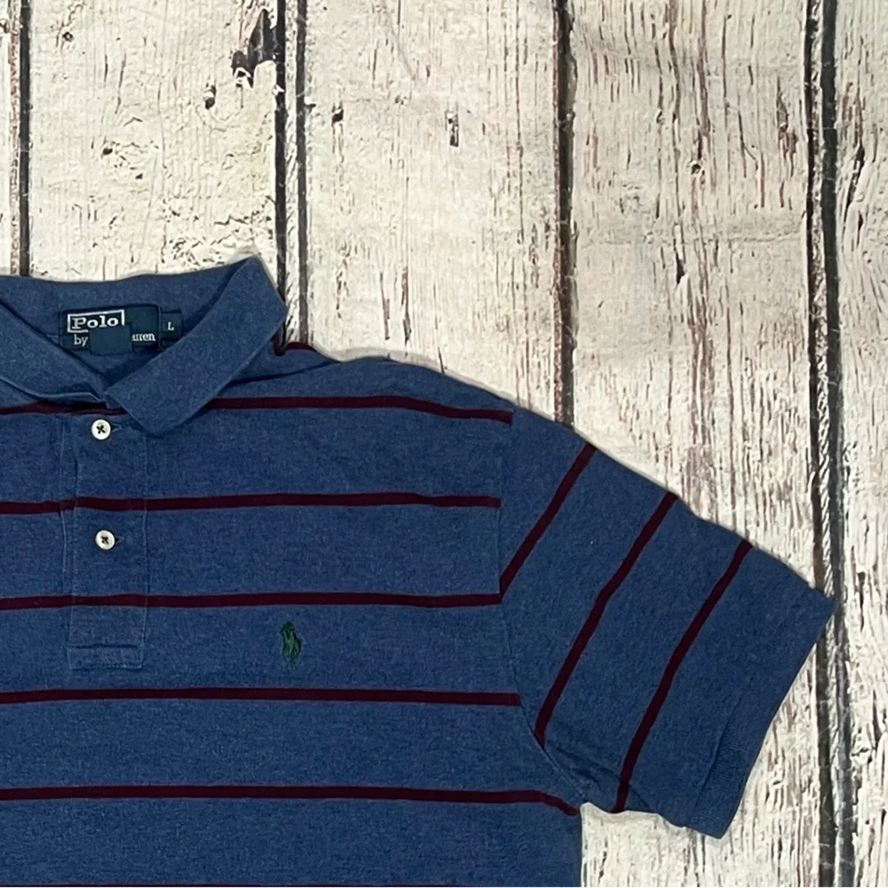 Polo Ralph Lauren Striped Classic Golf Preppy Short Sleeve Tennis Shirt